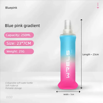 Sport Water Bottle TPU Folding Soft Flask Drink Portable Water Bottle High Flow Running Hiking Bicycle Fitness Water Bag by All Mart Bristol Ltd