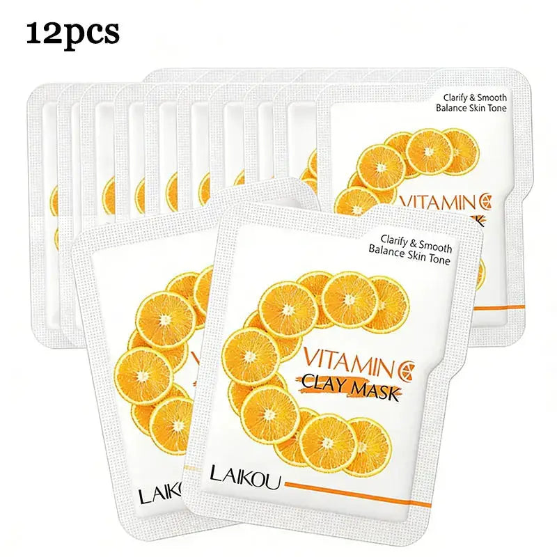 12pcs Sakura Mud mask Brightening Hydrating Face Mask Luminious Skin Clean Facial Cleansing Clay Hydrating Anti Wrinkle Skincare by All Mart Bristol Ltd