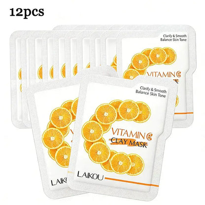 12pcs Sakura Mud mask Brightening Hydrating Face Mask Luminious Skin Clean Facial Cleansing Clay Hydrating Anti Wrinkle Skincare by All Mart Bristol Ltd