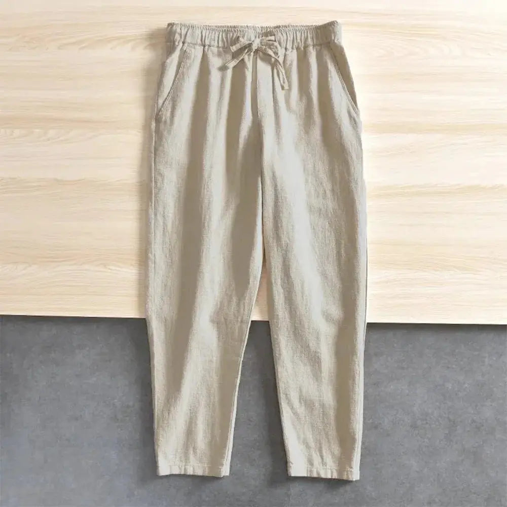 Men's Casual Pants Baggy Streetwear Men Joggers Cotton Linen Sports Trousers Long Straight Pants for Men by All Mart Bristol Ltd