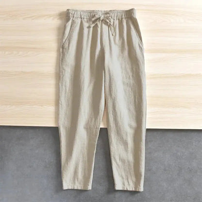 Men's Casual Pants Baggy Streetwear Men Joggers Cotton Linen Sports Trousers Long Straight Pants for Men by All Mart Bristol Ltd