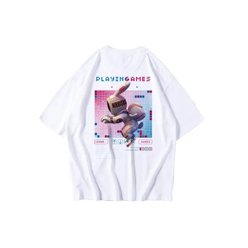 HMZ 2024 T Shirt Streetwear Men Oversized Hip Hop T-Shirt Print Harajuku Tshirt Summer Short Sleeve Cotton Loose Tops Tees Men by All Mart Bristol Ltd