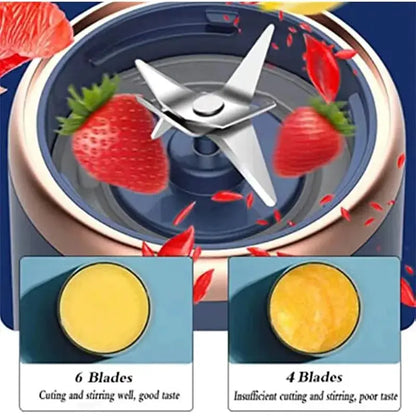Portable Electric Fruit Juicer Blender 400ML 6 Blade Mixer by All Mart Bristol Ltd