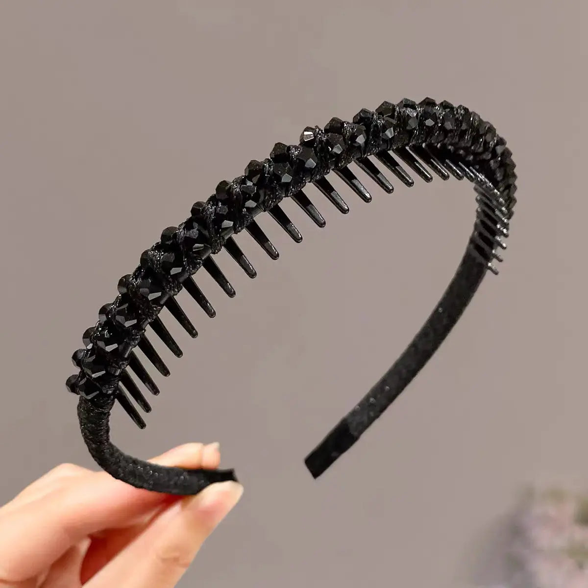 AWAYTR Women Pearl Rhinestones Antislip Hairband For With Teeth Hair Band Headband Hair Hoop Bezel Fashion Hair Accessories by All Mart Bristol Ltd