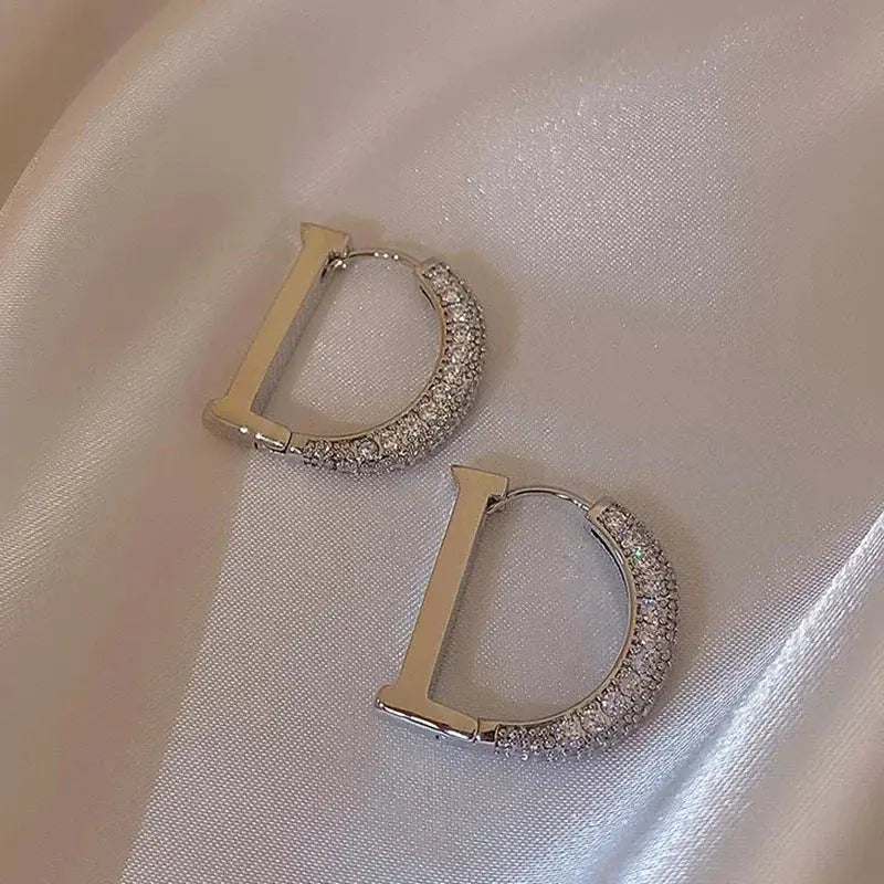 Real Gold Plated Korea Hot Selling Fashion Jewelry Round Zircon Beads Swivel Earrings Luxury Women's Prom Party Accessories by All Mart Bristol Ltd