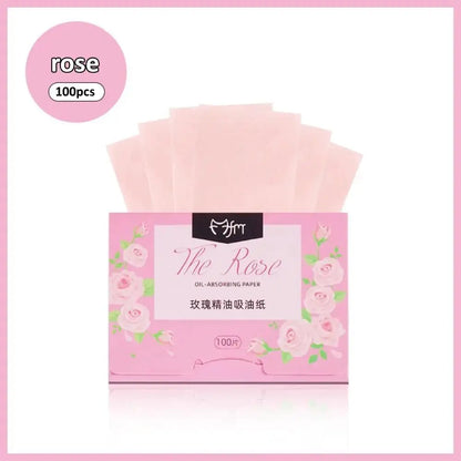 100 sheets Face Oil Absorbing Paper Oil Blotting Paper Oil Control Facial Cleansing Face Wipes Men Women Beauty Makeup Tools Acc by All Mart Bristol Ltd