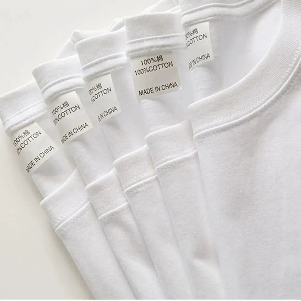 2PCS 100% Cotton Solid T Shirts Men's and Women's Short Sleeve White Tees Casual Breathable Loose Round Neck T-shirt Couple Tops by All Mart Bristol Ltd