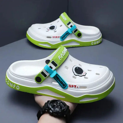 Mens Trendy Cave Shoes Summer Outer Wear Cartoon Fashion Home Home Couple Non-slip Cave Sandals Beach Baotou Slippers Mens by All Mart Bristol Ltd