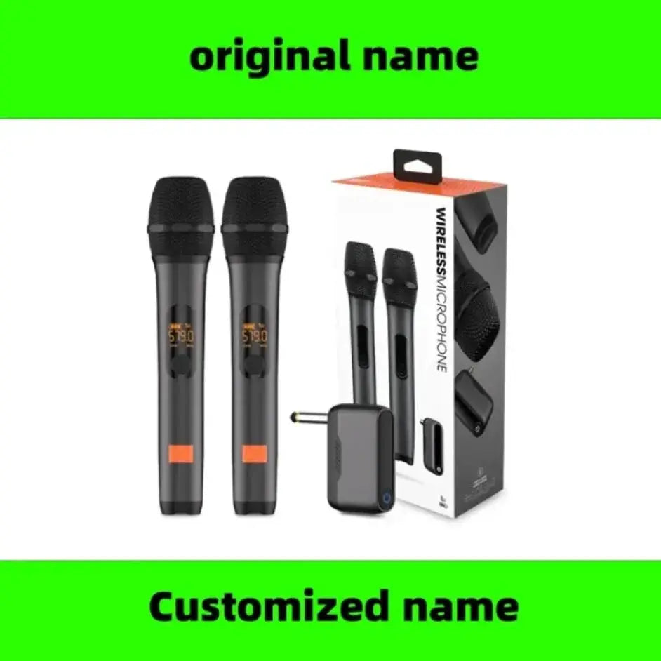 Professional 2 Channel For JBL PartyBox DJ UHF digital Wireless Handheld Microphone System with rechargeable TWO microphone by All Mart Bristol Ltd