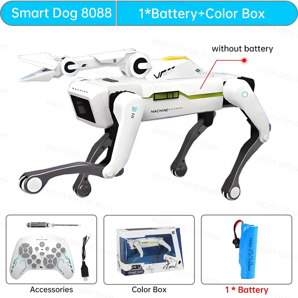 Teeggi Electric RC Intelligent Robot Dog Multifunction RC Mechanical Dog with turret Educational Toy Bionic Smart Robot Toy Gift by All Mart Bristol Ltd