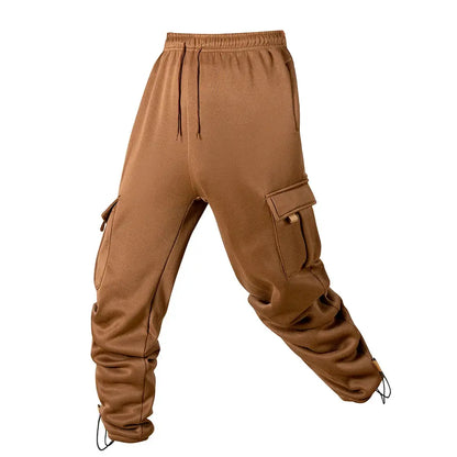 Men's Joggers Pants Loose Drawstring Long Pants Men Multi-pocket Sweatpants Casual Cargo Trousers For Men Fitness by All Mart Bristol Ltd