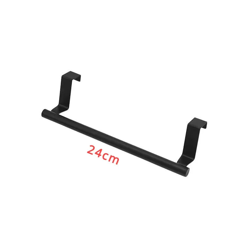 Towel Rod Steel Metal Wire Over Cabinet Towel Rack Storage Organizer Bathroom Door Hanging Towel Rack Punch-free Rag Hanger by All Mart Bristol Ltd