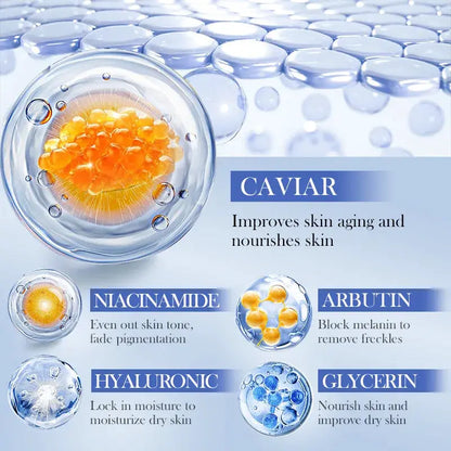 5pcs SADOER Caviar Hyaluronic Acid Moisturizing Facial Masks Brightening Firming Hydrating Face Mask Facial Skin Care Products by All Mart Bristol Ltd