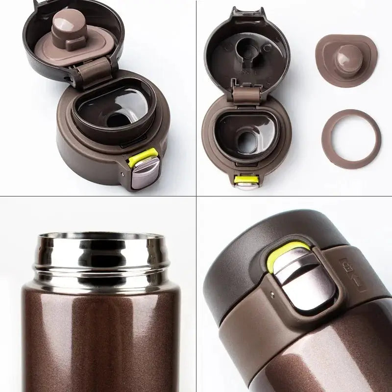 500ML Stainless Steel Bouncing Cover Vacuum Flask Thermos Cup Coffee Tea Milk Thermo Bottle Coffee Mug Water Bottle by All Mart Bristol Ltd