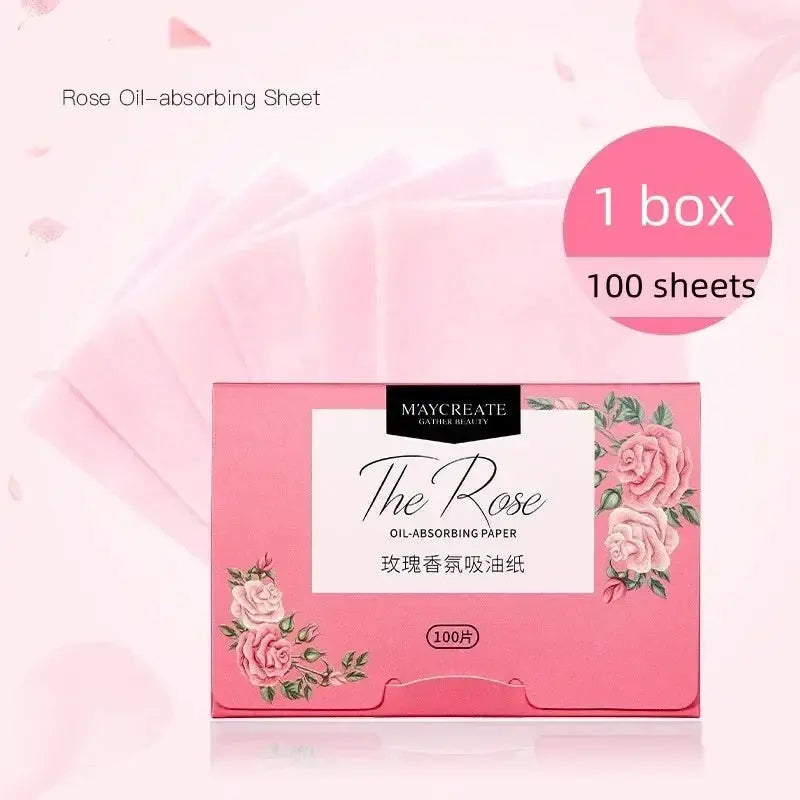 100 Pcs Portable Facial Absorbent Paper Oil Control Wipes Green Tea Sheet Oily Face Blotting Matting Tissue Makeup Facial Clean by All Mart Bristol Ltd
