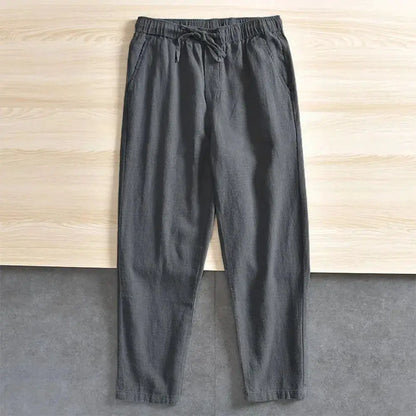 Men's Casual Pants Baggy Streetwear Men Joggers Cotton Linen Sports Trousers Long Straight Pants for Men by All Mart Bristol Ltd