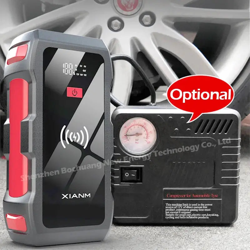 12000mAh Power Bank 1800A 12V Car Battery Jump Starter Portable Charger Car Booster Auto Starting Device Emergency Starter by All Mart Bristol Ltd