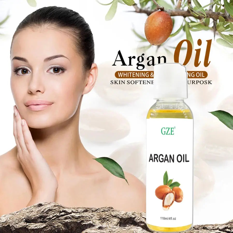 GZE Organic Moroccan Argan Oil Pure Cold Pressed Virgin Premium Grade Moisturizer for Dry, Damaged Skin, Hair, Face, Body, Scalp by All Mart Bristol Ltd
