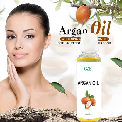 GZE Organic Moroccan Argan Oil Pure Cold Pressed Virgin Premium Grade Moisturizer for Dry, Damaged Skin, Hair, Face, Body, Scalp by All Mart Bristol Ltd