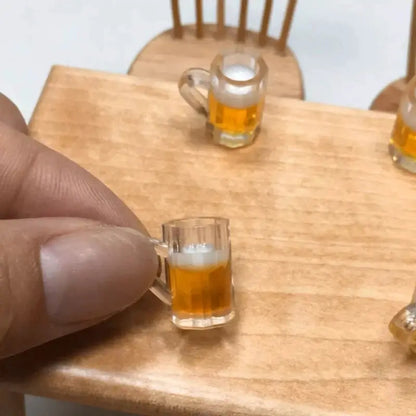 10 Pieces Simulation Beer Cups Dollhouse Mini Beer Mugs Glasses Resin Miniatures Cups Models Photo Props B03E by All Mart Bristol Ltd