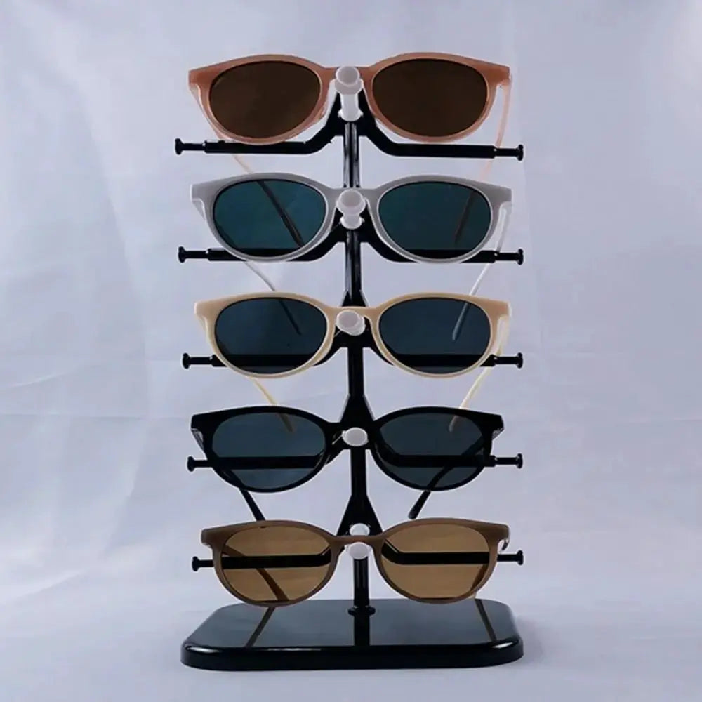 5/10 Pairs Glasses Display Stand Sunglasses Rack Shelf Eyewear Eyeglasses Frame Organizer Show Holder Tray 5 Layer Space Saving by All Mart Bristol Ltd