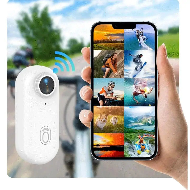 4K HD Mini Vlog Camera with WiFi Wireless Portable Action Body Cam for Sports Travel Photography Pocket Sized Video Recorder by All Mart Bristol Ltd