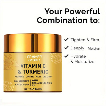 Turmeric Vitamin C Face cream Retinol Moisturizing Firming Hyaluronic Lightening Repairing Smooth Skincare Whitening Creams by All Mart Bristol Ltd