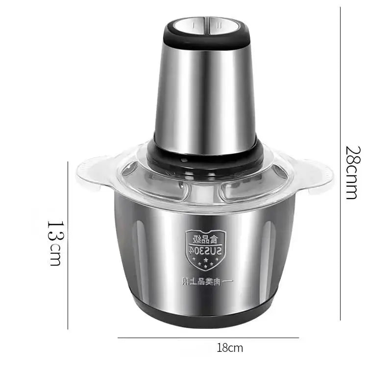 2L 3L 5L Household Stainless Steel Meat Grinder 500W High Power Blender Multifunctional Food Processor Food Chopper Electric by All Mart Bristol Ltd