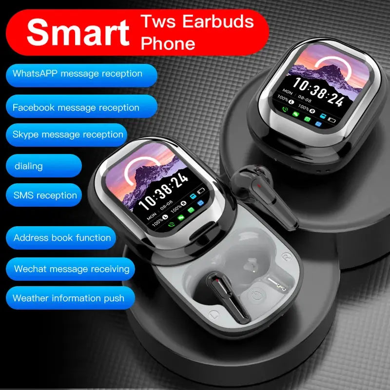 SE-ONE Smart Sliding Cover Earbuds |Wireless Bluetooth Headphones | HD Display | Long Battery Life | ENC Noise-Reduced Call by All Mart Bristol Ltd