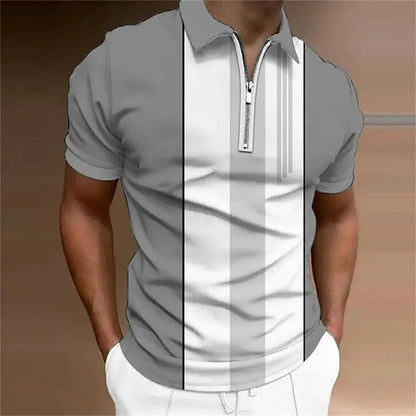 Men's Tops Polo Golf Men's King Print T Shirt High Quality Turndown Short Sleeve Zipper Pullover Original Golf Wear Men Clothing by All Mart Bristol Ltd