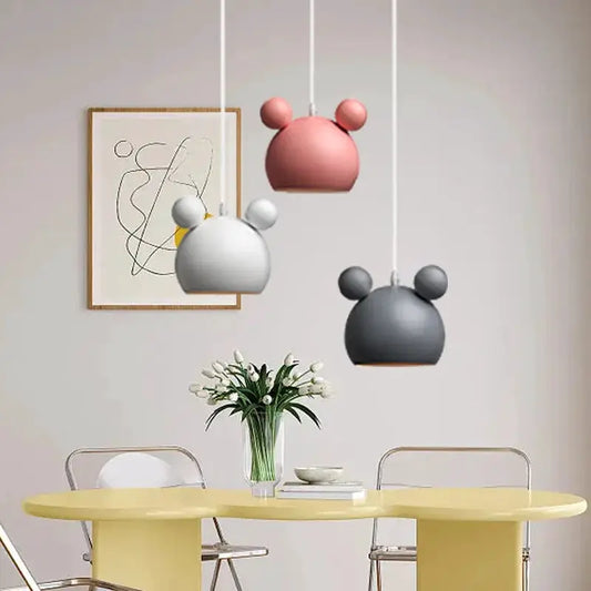 Mickey Pendant Lights Colorful for Children's Room Hanglamp Led Lamp Hanging Light Bedroom modern light Fixture Decor Luminaria by All Mart Bristol Ltd