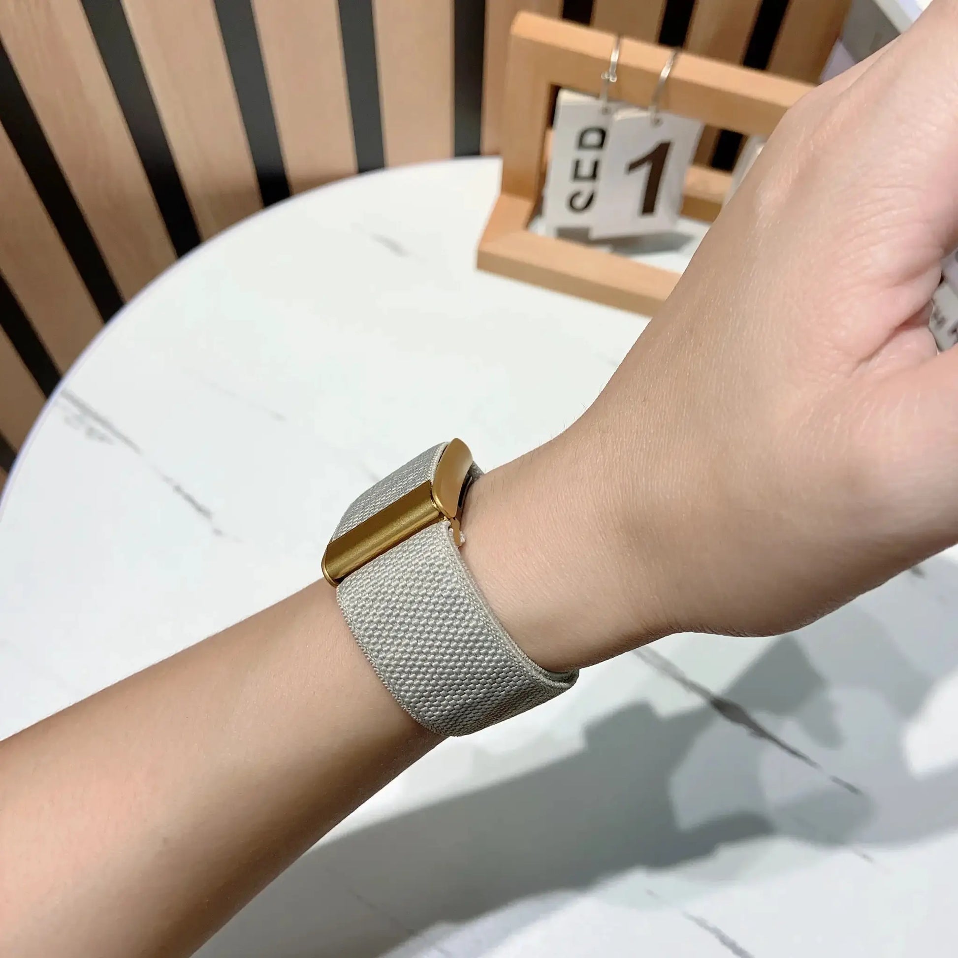 New suitable for whoop4.0 nylon strap woven elastic sports replacement wristband with U-shaped metal frame and letter w by All Mart Bristol Ltd
