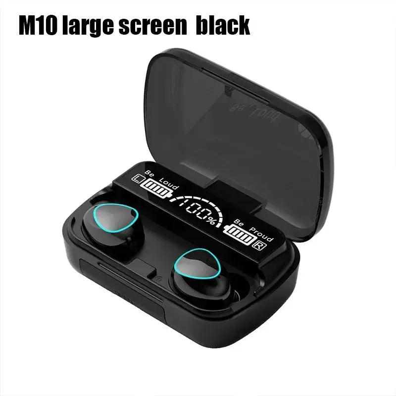 M10 TWS Fone Bluetooth Headphones with Mic Earbuds Charger Box Wireless Earphones LED Display Wireless Bluetooth Headset by All Mart Bristol Ltd