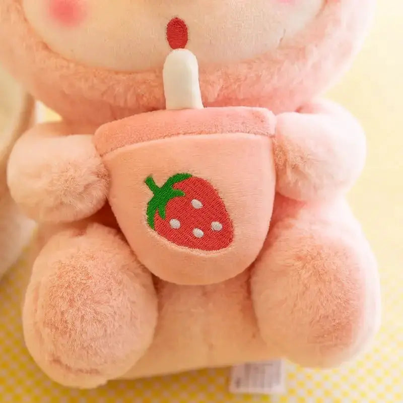 9.8in/25cm Cute Piglet Stuffed Animals Cute Plush Toy Soft Plushies Throw Pillow Pig Plush Throw Pillow Doll with Boba Tea by All Mart Bristol Ltd