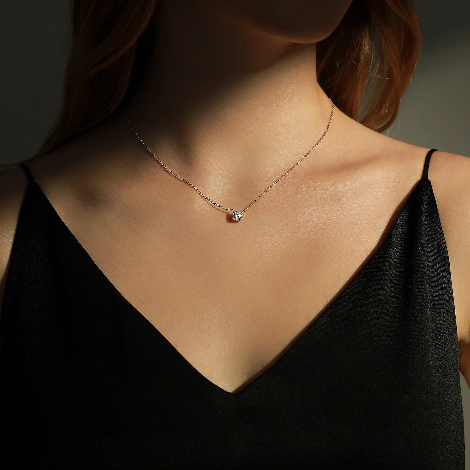 MODIAN Moissanite Pendant Necklace D Color 0.8CT Lab Diamond For Women Wedding Engagement 925 Sterling Silver Fine Jewelry Gift by All Mart Bristol Ltd