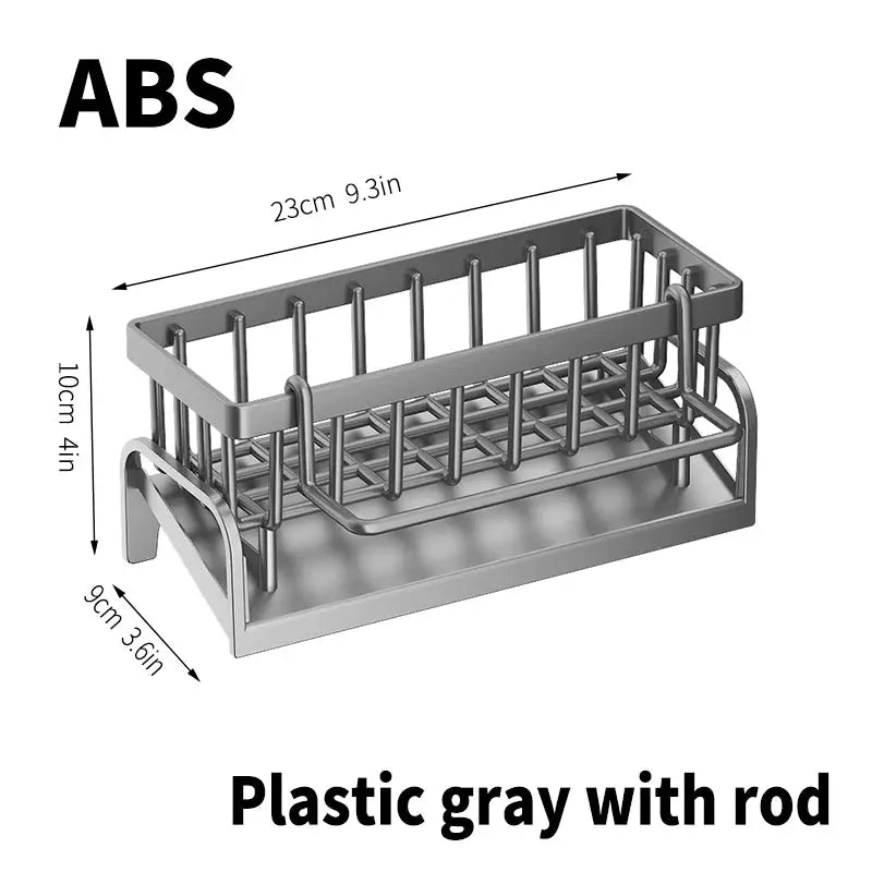 Stainless Steel Kitchen Sink Sponge and Dishcloth Drainage Rack by All Mart Bristol Ltd