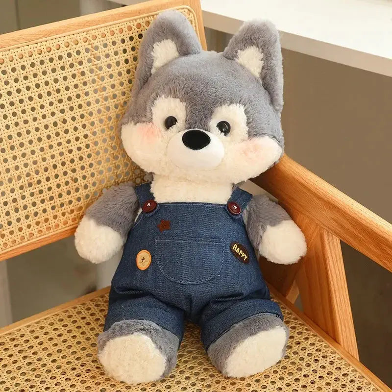 50cm New Kawaii Running Fox Wolf Plush Toys Cartoon Stuffed Animal Lovely Soft Cuddly Baby Plushie Doll Toy for Girls Gift Decor by All Mart Bristol Ltd