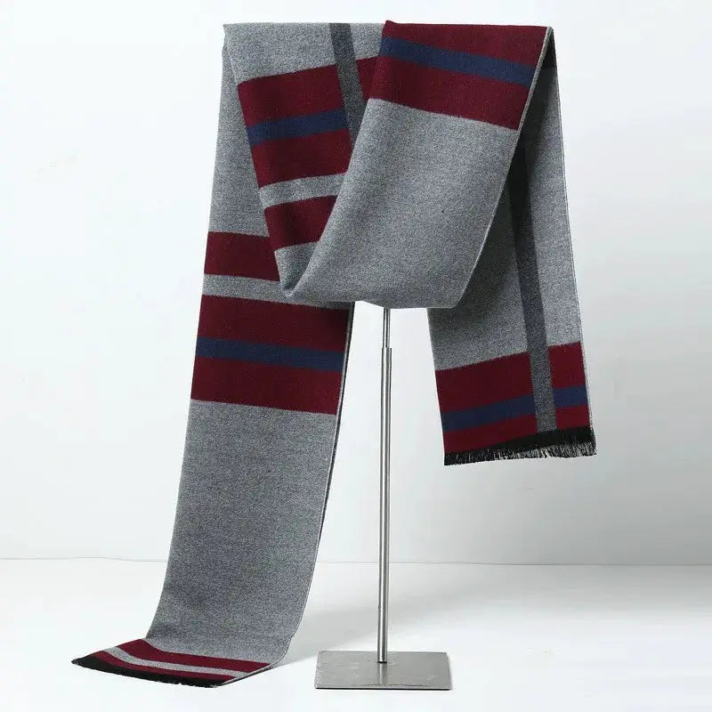 Designer Brand Plaid Men's Cashmere Scarf Winter Warm Scarves Shawls Casual Business Long Wraps Pashmina Christmas Gift for Man by All Mart Bristol Ltd