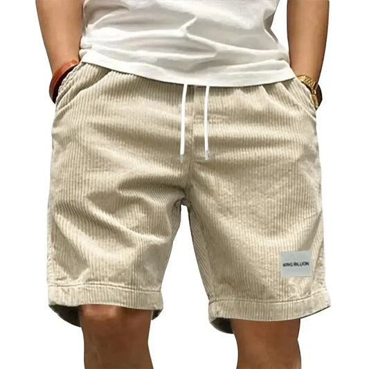 Vintage Cargo Shorts Men's Summer Trendy Retro Corduroy Short Pants Men's Casual Solid Color Shorts Sports Breathable Sweatpants by All Mart Bristol Ltd