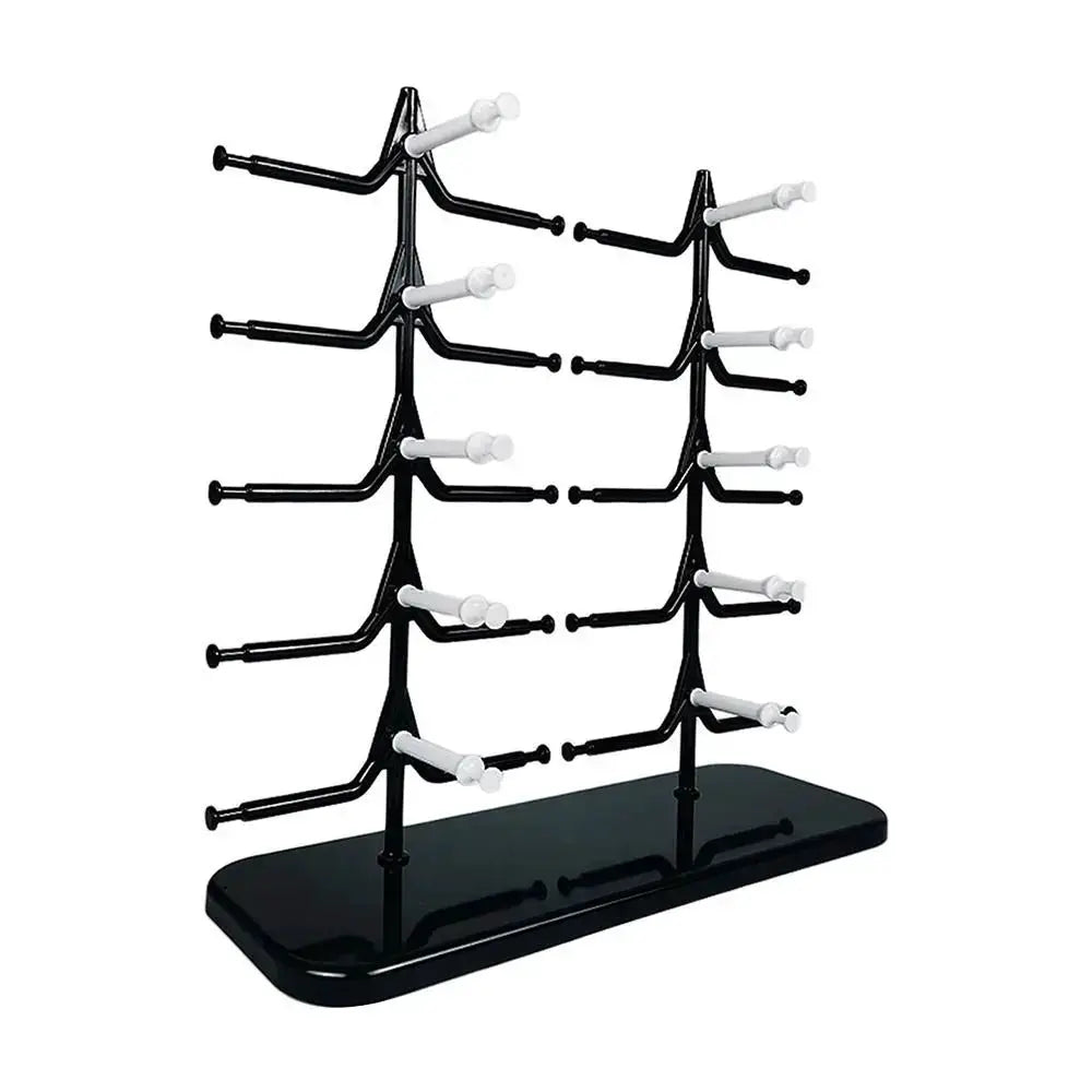 5/10 Pairs Glasses Display Stand Sunglasses Rack Shelf Eyewear Eyeglasses Frame Organizer Show Holder Tray 5 Layer Space Saving by All Mart Bristol Ltd