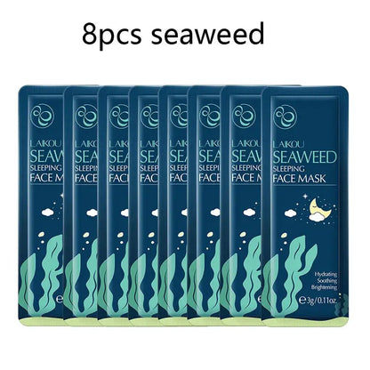 8pcs LAIKOU Moisturizing Facial Mask Hydrating Sleeping Face Sheet Masks Face Mask Beauty Korean Skin Care Products by All Mart Bristol Ltd