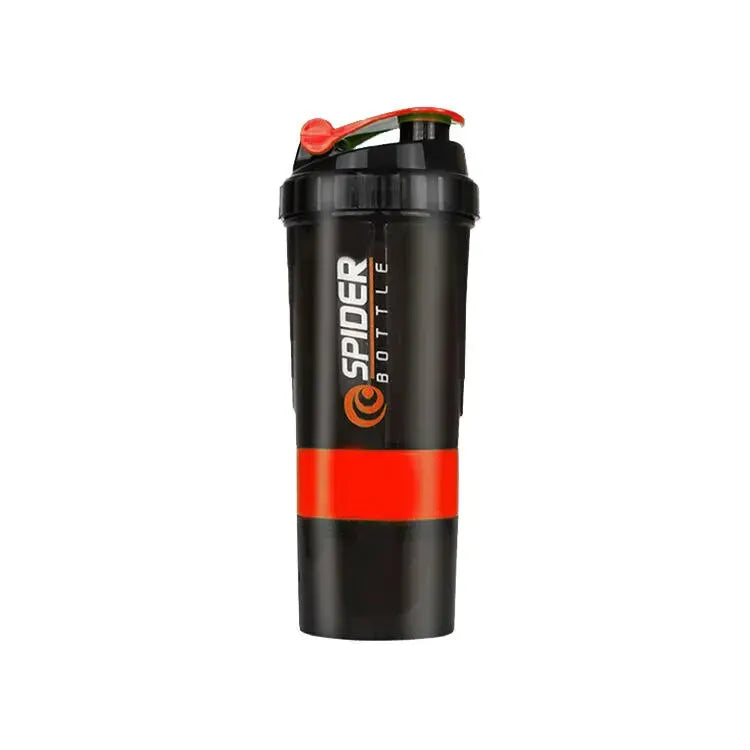 3 Layers Shaker Protein Bottle Powder Shake Cup Water Bottle Plastic Mixing Cup Body Building Exercise Bottle by All Mart Bristol Ltd