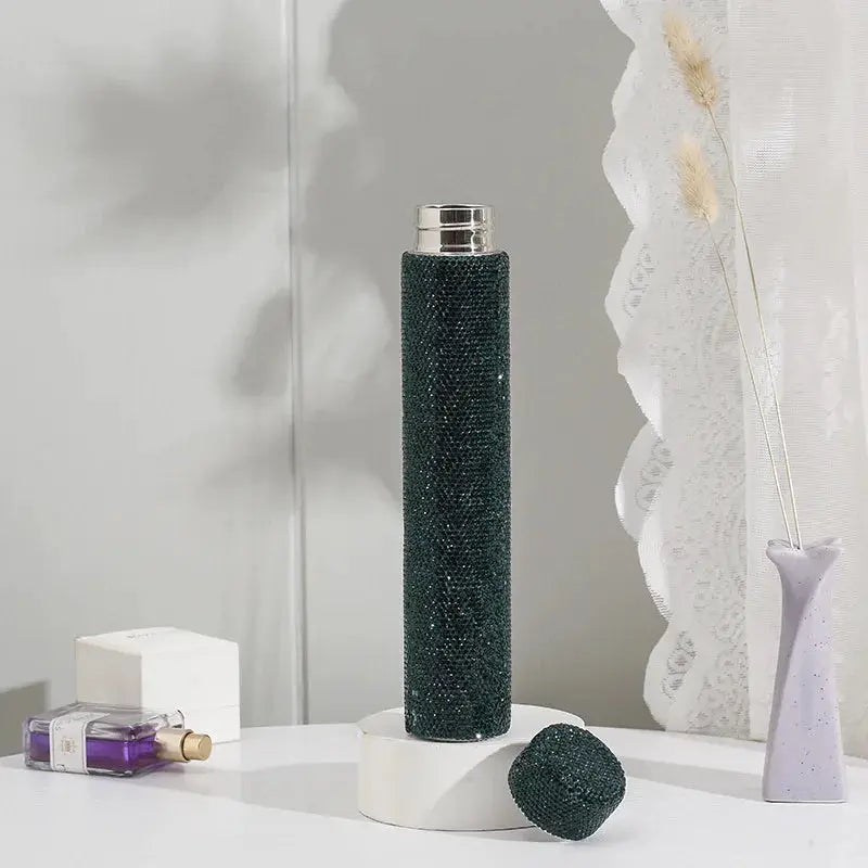 Creative Bling Slender Vacuum Flask Stainless Steel Water Bottle Tumbler Thermos Rhinestone Travel Portable Insulated Cup Mug by All Mart Bristol Ltd