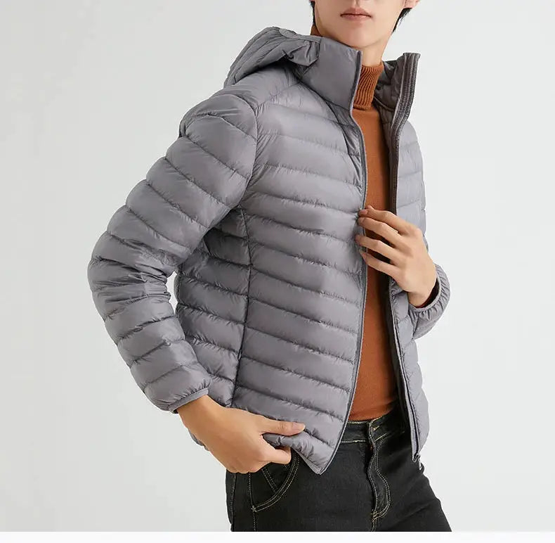 Man 90% Duck Down Hooded Jacket Winter Autumn Coat Men Ultra Light Jackets Warm Outwear Parkas Outdoors Campaign Clothes by All Mart Bristol Ltd