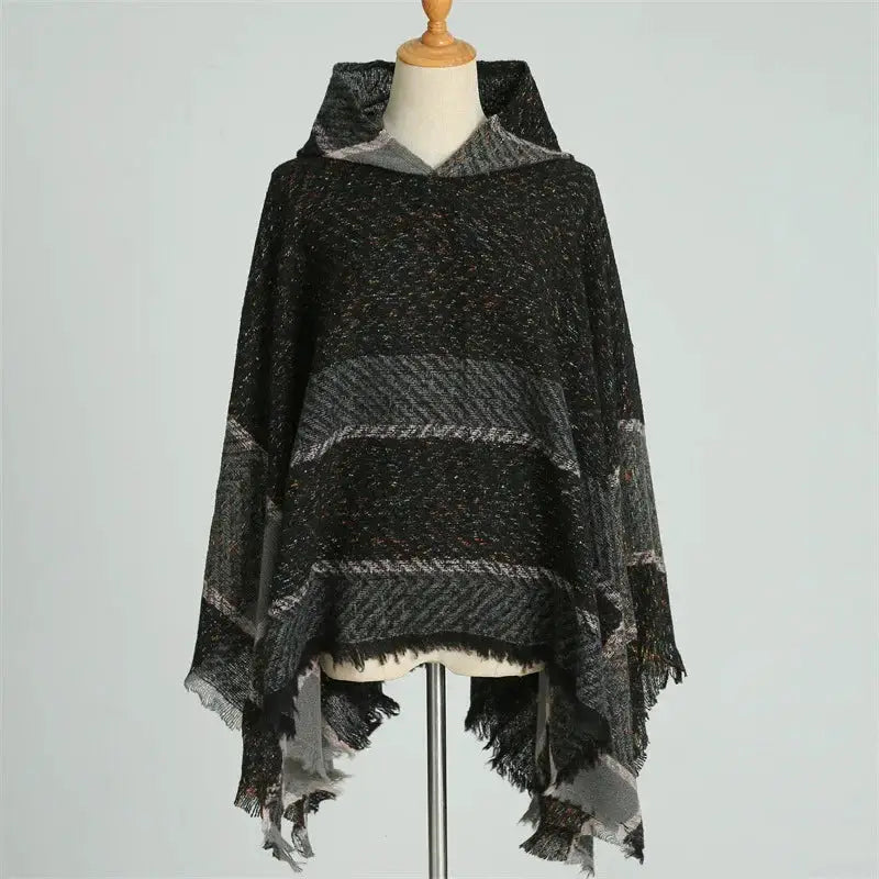 2024 Fashion Europe America Winter New Women Shawl Stole Hooded Cape Wrap Female Warmer Scarves Cold Proof Scarf Poncho Mulher by All Mart Bristol Ltd