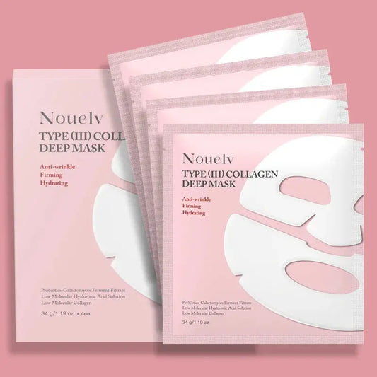 4Pcs/Box Absorbable Collagen Deep Mask Moisturizing Facial Mask Anti Wrinke Lighting Firming Skin Care by All Mart Bristol Ltd