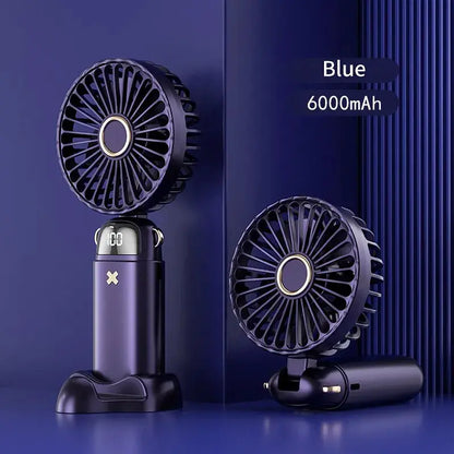 Hot Sell Handheld Mini Fan Foldable Portable Neck Hanging Fans 5 Speed USB Rechargeable Fan with Phone Stand and Display Screen by All Mart Bristol Ltd