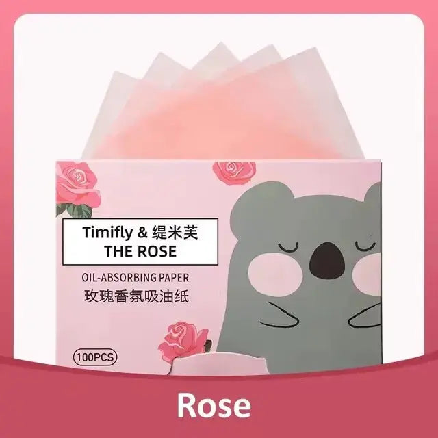 100 sheets Face Oil Absorbing Paper Oil Blotting Paper Oil Control Facial Cleansing Face Wipes Men Women Beauty Makeup Tools Acc by All Mart Bristol Ltd