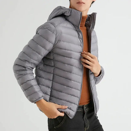Man 90% Duck Down Hooded Jacket Winter Autumn Coat Men Ultra Light Jackets Warm Outwear Parkas Outdoors Campaign Clothes by All Mart Bristol Ltd