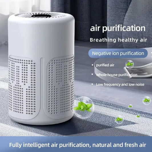 Mini Desktop Air Purifier HEPA Filter With Negative Ion Technology Eliminates Formaldehyde Odors Smoke And Dust Particles by All Mart Bristol Ltd